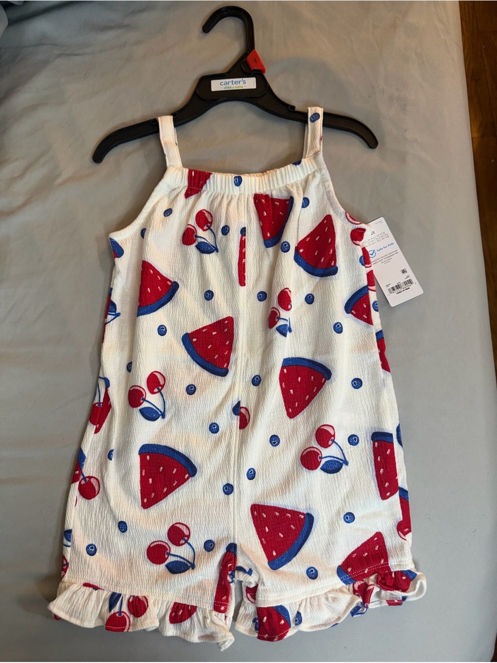 Carters Child of Mine BNWT toddler girl romper with cherries and watermelon